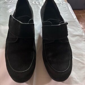 Mephisto Black Suede Loafers Sz 9.5